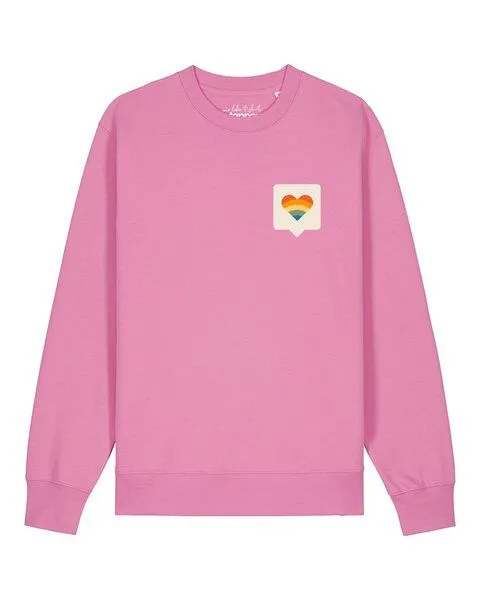 watapparel watapparel Sweatshirt Unisex Von Herzen, Bubble pink, – Produktbild 1 von 2