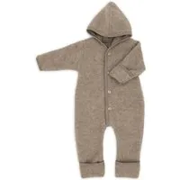 Engel natur Engel Natur Baby Kapuzenoverall Bio-Merinowolle Fleece walnuss-melange Gr. 62/68, Braun, – Produktbild 1 von 1