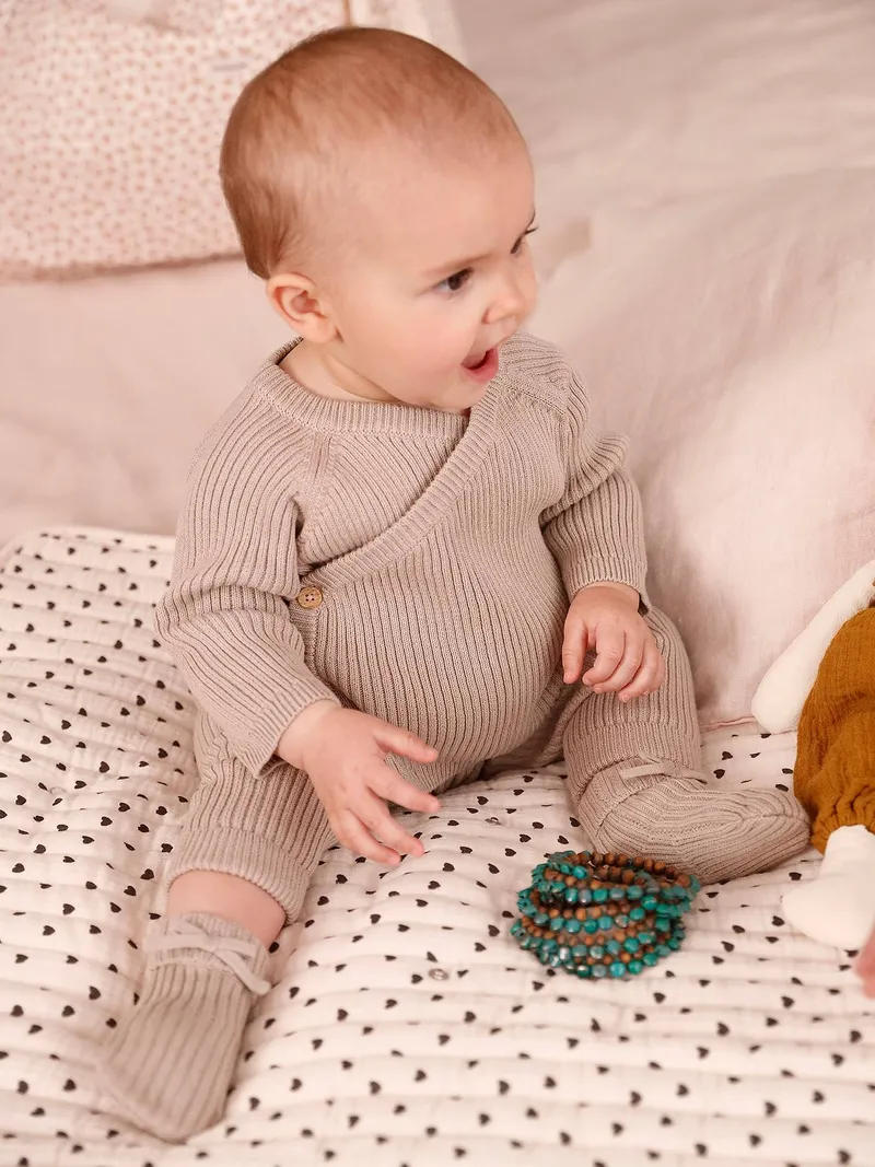 Vertbaudet Baby Set, Beige, – Produktbild 1 von 3