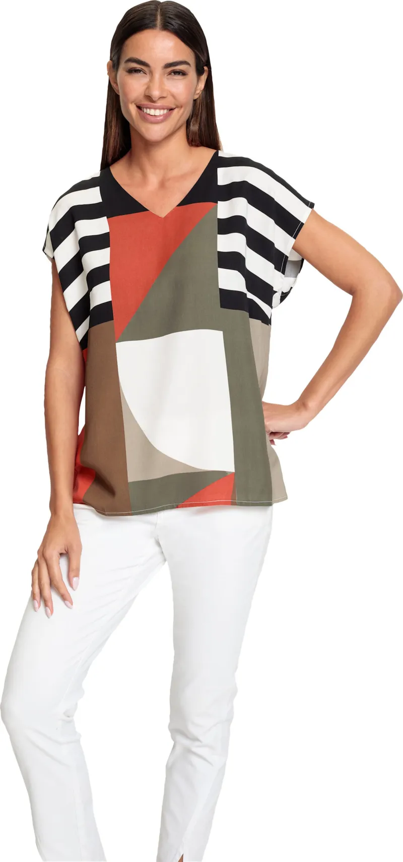 heine Druckbluse, Terra-schlamm-bedruckt, – Produktbild 2 von 2