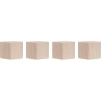 magnetoplan magnetoplan Design-Magnete "Wood Series Cube" 20 x 20 x 20 mm, 4 Stk. Birke – Produktbild 1 von 1