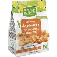 Le Moulin du Pivert LE MOULIN DU PIVERT Bio-Mini-Kekse mit gesalzener Butter und Karamellfüllung, 170 g – Produktbild 1 von 1