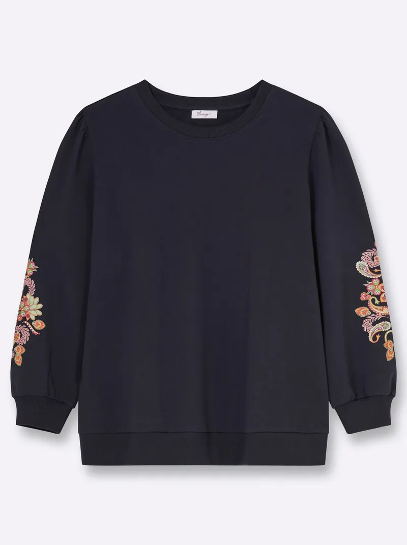 sheego Sweatshirt tiefblau-malve, Tiefblau-malve, – Produktbild 2 von 2