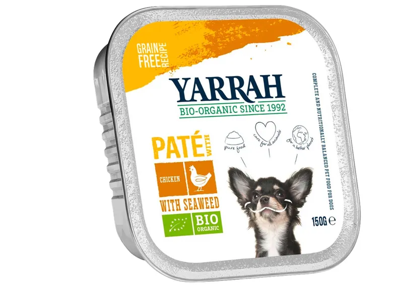 Yarrah YARRAH Bio-Nassfutter für ausgewachsene Hunde, Huhn, getreidefrei, 150 g – Produktbild 1 von 1