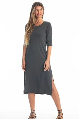 RAVENS VIEW IBIZA RAVENS VIEW IBIZA Damen vegan Kleid Mia Anthrazit – Produktbild 1 von 1