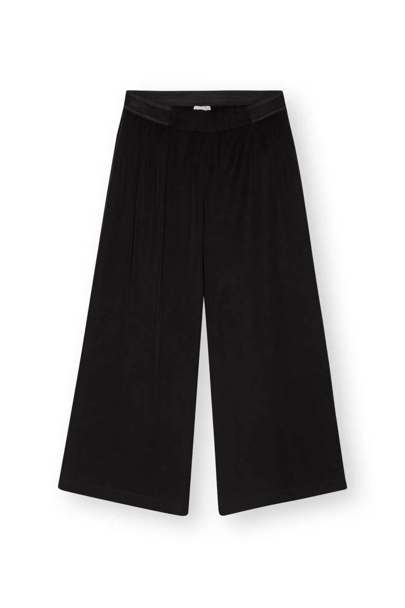 Lovjoi LOVJOI Damen vegan Hose Tavira Schwarz, Schwarz, – Produktbild 2 von 2