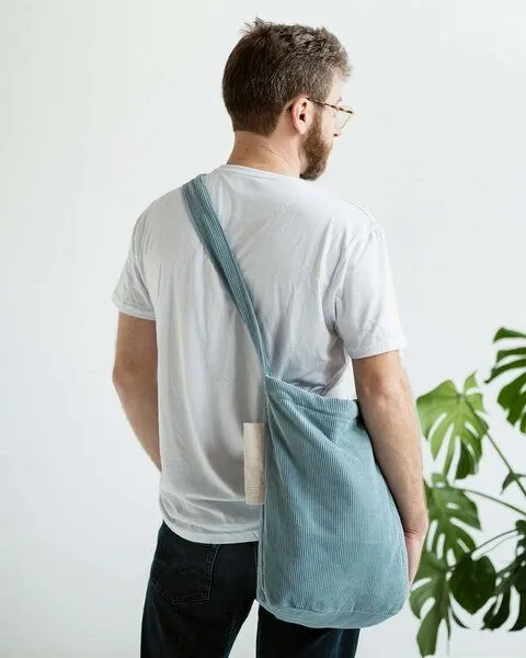 TINTOK TINTOK Mati Cord Tasche 100 % Bio-Baumwolle GOTS-zertifiziert, Ashley blue, – Produktbild 3 von 4