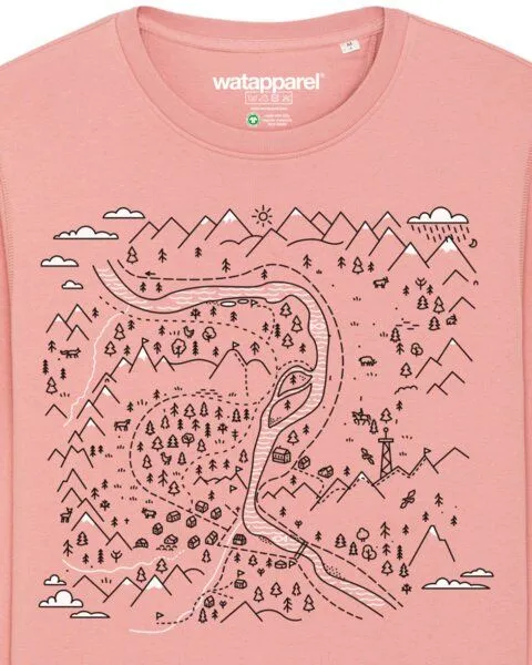 watapparel watapparel Sweatshirt Unisex Landschaft, Canyon pink, – Produktbild 3 von 4