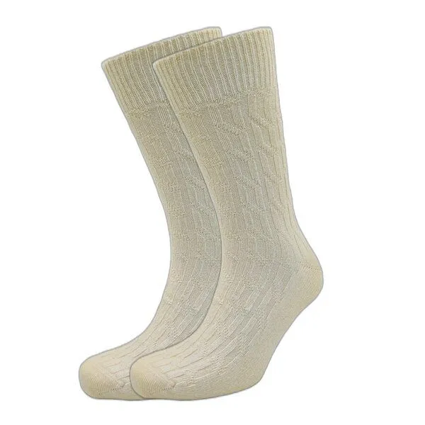 BLS Organic BLS Organic 2er Pack Jaquard Design GOTS zertifizierte Bio-wolle Damen Socken, Natur, – Produktbild 1 von 1
