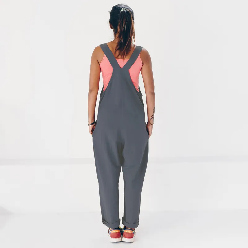 The Driftwood Tales The Driftwood Tales Damen vegan Jumpsuit Holzkohle Blau, Dunkelblau, – Produktbild 1 von 2