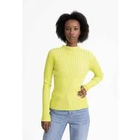 MELA MELA Strickpullover Style NAMARI aus 100% Bio-Baumwolle, Kiwi / cream melange, – Produktbild 1 von 1