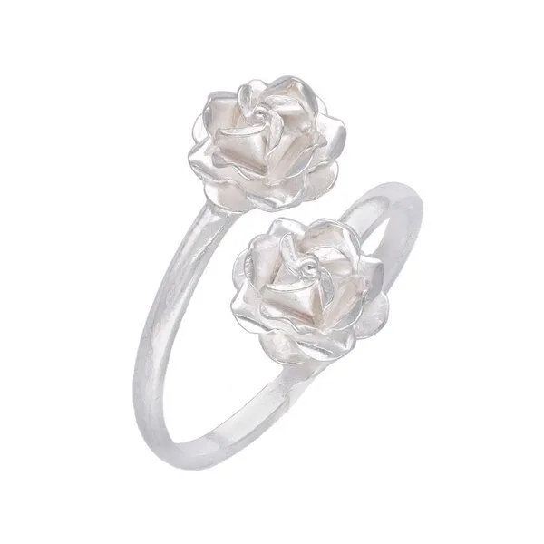 pakilia pakilia Silber Ring Mini Rosenblüte Fair-Trade und handmade, Silver, – Produktbild 1 von 7