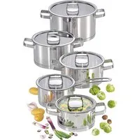 Topf 5er-Set "SAN REMO" aus Edelstahl mit Deckel – Produktbild 1 von 1