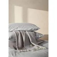 hessnatur hessnatur Doubleface Plaid TOSID aus reiner Bio-Lambswool, Naturgrau, – Produktbild 1 von 1