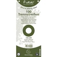 Exacompta 12 x 100 Exacompta Trennstreifen "Forever", 180 g/m², 105 x 240 mm, weiß – Produktbild 1 von 1