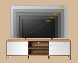 Home affaire Lowboard Tarragona TV-Kommode, TV-Unterteil mit 2 Türen & 2 Fächern - (B/T/H) 183/40/56 cm – Produktbild 1 von 1