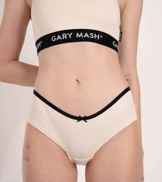 Gary Mash GARY MASH 2er-Set Damen Hipsters aus Biobaumwolle, Ivory, – Produktbild 3 von 4