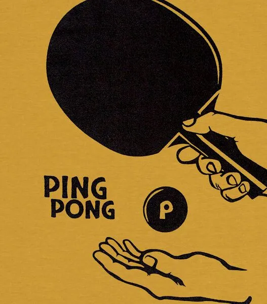päfjes päfjes Ping Pong Tischtennis - Fair Wear Männer T-Shirt, Gelb, – Produktbild 4 von 4