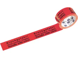 Signalklebeband aus PP "Bruchgefahr! Nicht werfen", reißfest – Produktbild 1 von 1