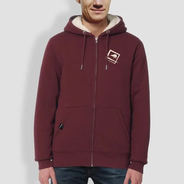 little kiwi little kiwi Herren Hoodie, "Eingerahmt", Red, – Produktbild 1 von 3