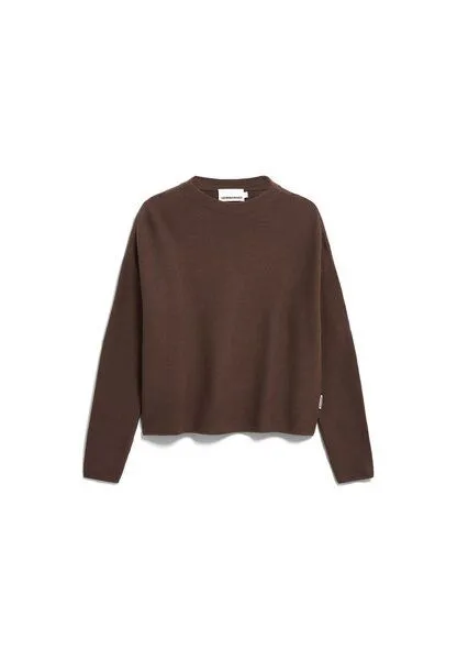 ARMEDANGELS ARMEDANGELS MERINAA LINKS LINKS Damen Strickpullover aus 100% Bio-Baumwolle, Claystone, – Produktbild 1 von 1