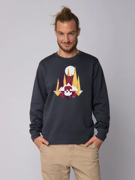 watapparel watapparel Sweatshirt Unisex Von Bären und Bergen, India ink grey, – Produktbild 2 von 4