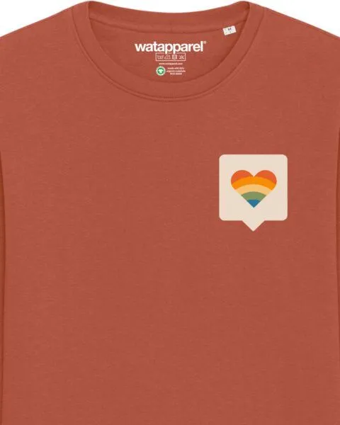 watapparel watapparel Sweatshirt Unisex Von Herzen, Heritage brown, – Produktbild 3 von 3