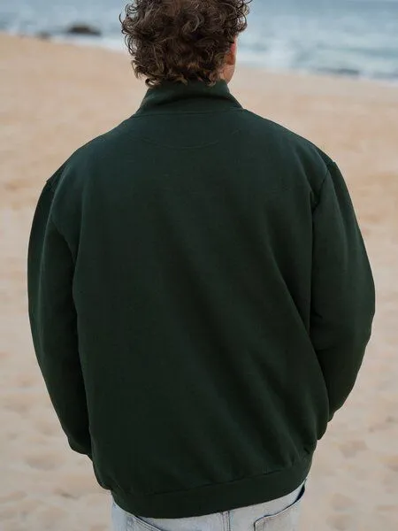 FUXBAU FUXBAU Männer fux Half Zip Sweater, Grün, – Produktbild 4 von 4