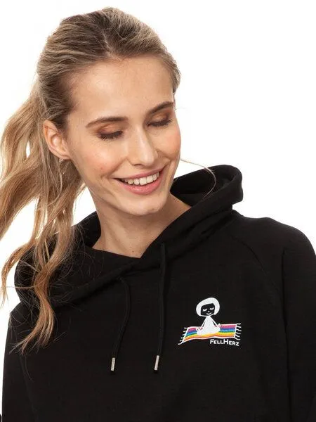 FellHerz FellHerz Damen Hoodie Ommm black – Produktbild 4 von 6