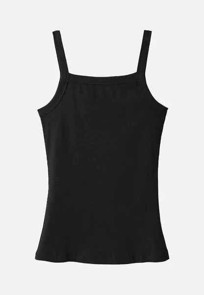 recolution Damen Rib Top aus LENZING Modal Mix - DAISY - recolution, Black (schwarz), – Produktbild 1 von 4