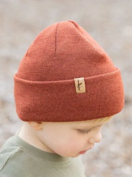 FUXBAU FUXBAU Kinder Merino Kork Beanie, Natural, – Produktbild 2 von 4