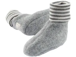 Pickapooh Pickapooh Babyschuhe Krabbelschuhe Bio-Schurwoll-Fleece grau Gr.1 (0-3 Monate) – Produktbild 1 von 1