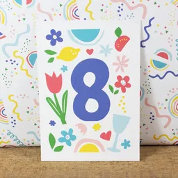 Bow & Hummingbird Bow & Hummingbird Postkarte Eight/Acht – Produktbild 1 von 1