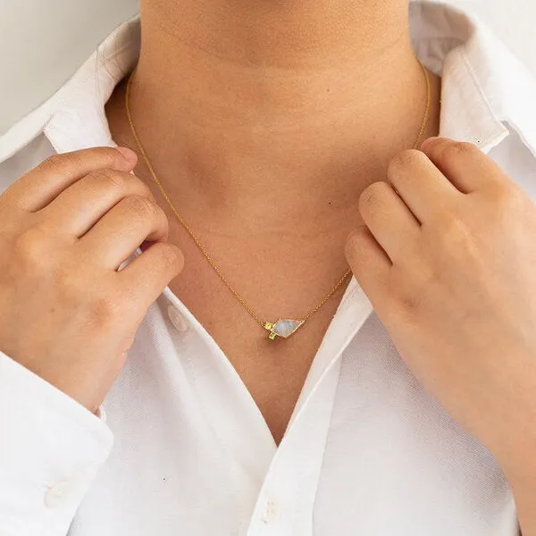 Eppi Eppi Halskette mit Mondstein, Olivin und Tsavoritgranat Milly, Rosa, – Produktbild 4 von 4