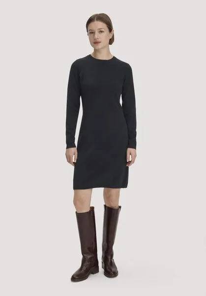 hessnatur hessnatur Strickkleid Regular aus Bio-Schurwolle mit Cashmere, Schwarz, – Produktbild 1 von 4