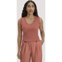 hessnatur hessnatur Softrib Top Fitted aus Bio-Baumwolle und TENCEL Modal, Pfirsichrot, – Produktbild 1 von 1