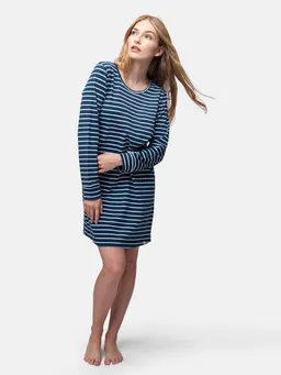 greenjama greenjama Damen Sleepshirt Ringel, GOTS-zertifiziert – Produktbild 1 von 1
