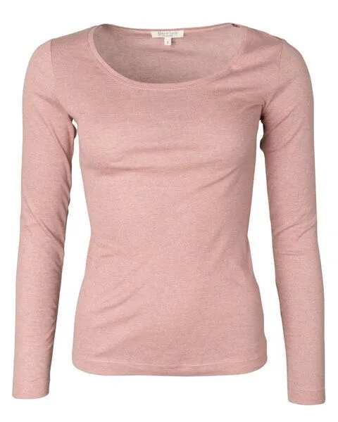 Alma & Lovis Alma & Lovis Ringel-Jerseyshirt aus Bio-Baumwolle | Melange Shirt, Rosa, – Produktbild 4 von 4