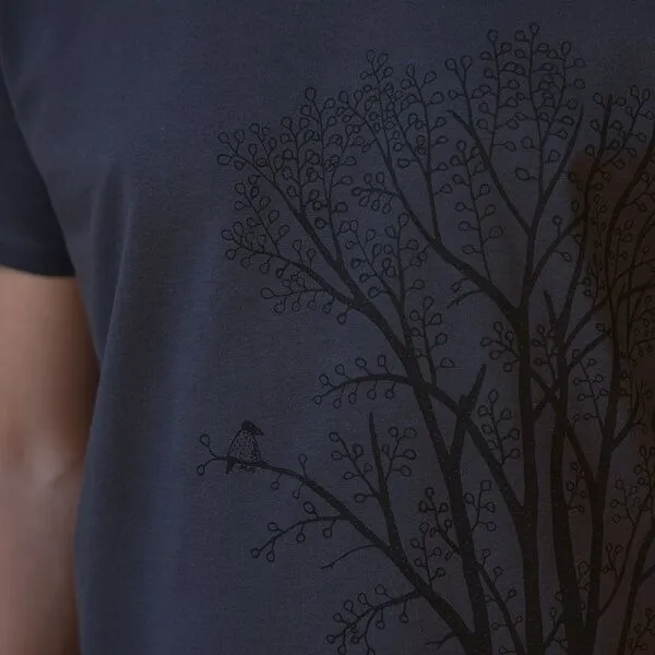 Cmig Cmig Herren T-Shirt Erle mit Elster in india ink grey – Produktbild 4 von 4