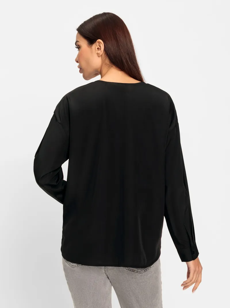 heine Schlupfbluse schwarz, Schwarz, – Produktbild 2 von 2