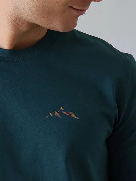Kultgut Kultgut Artdesign - Biofair - Klassik Shirt / Little Mountain Landscape, Dunkelgrün, – Produktbild 1 von 4