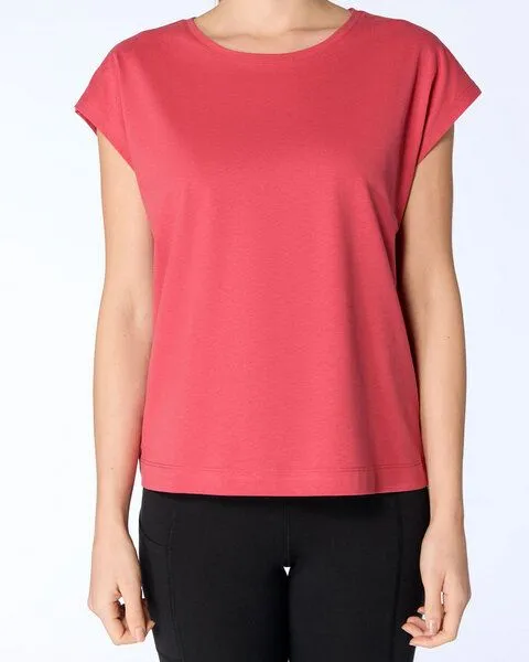 Leela Cotton Leela Cotton Damen Oversize Shirt reine Bio-Baumwolle, Kardinalrot, – Produktbild 1 von 2