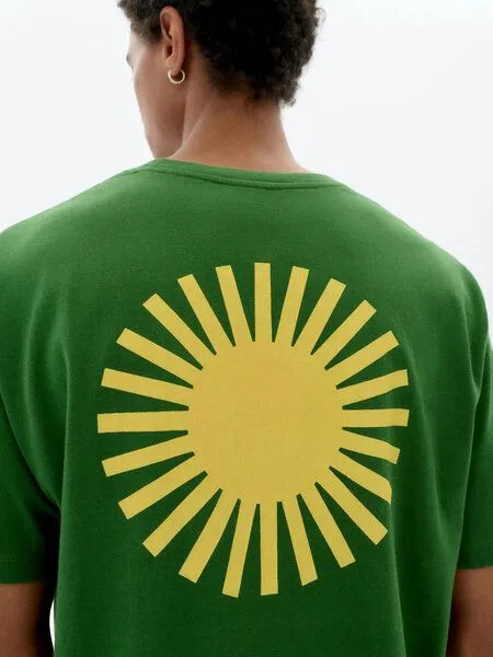 thinking mu thinking mu Sol Contrast - Herren T-Shirt aus Bio-Baumwolle, Dill (green), – Produktbild 3 von 3