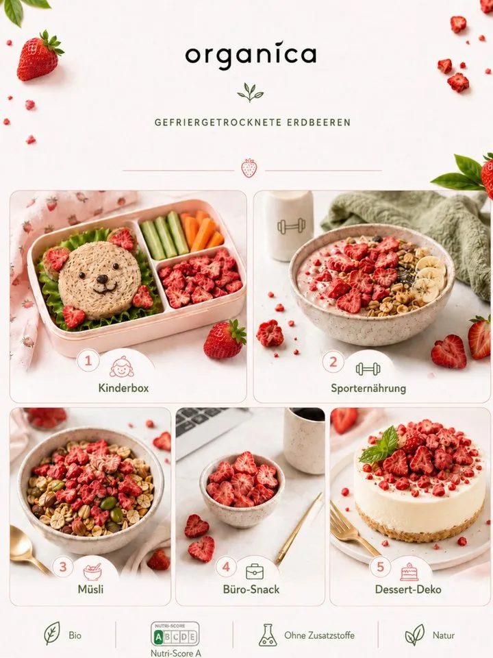 ORGANICA ORGANICA Gefriergetrocknete Bio-Erdbeeren – Produktbild 5 von 5