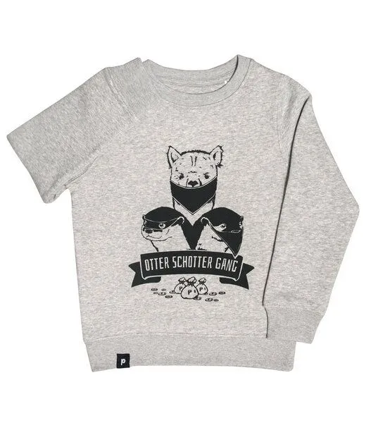 päfjes päfjes Otter Schotter Gang - Fair Wear Kinder Sweater - grau – Produktbild 1 von 2