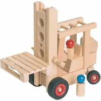 Fagus Fagus Gabelstapler aus massivem Buchenholz 29 cm langer Gabelstapler aus Holz, 4-teilig – Produktbild 1 von 1