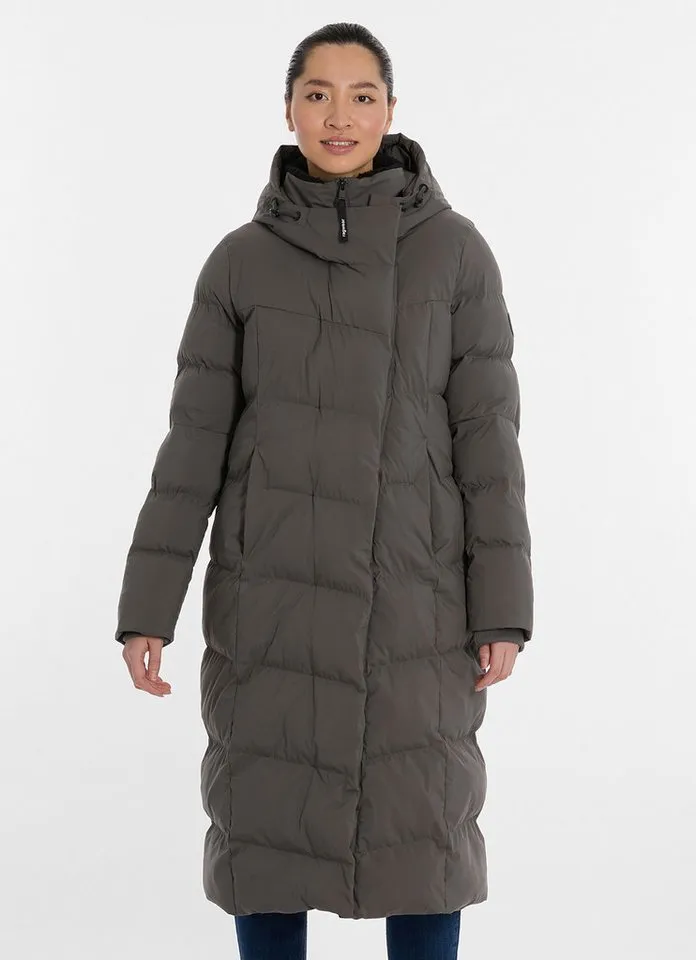 ragwear ragwear Steppmantel PAVLA LONG verdeckter Reißverschluss, Grau, – Produktbild 1 von 3