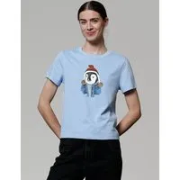 watapparel watapparel T-Shirt Frauen Pinguin, Blue soul, – Produktbild 1 von 1
