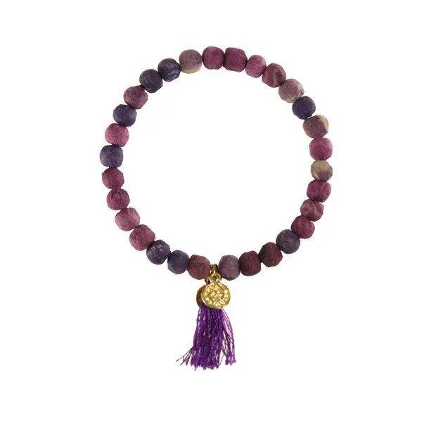 Worldfinds Worldfinds Kantha Armband "Connection", Lila, – Produktbild 3 von 4
