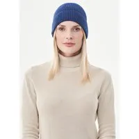 ORGANICATION ORGANICATION Strick-Beanie aus Bio-Merinowolle und Bio-Baumwolle, Petrol blue, – Produktbild 1 von 1